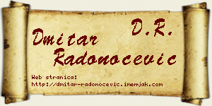 Dmitar Radonoćević vizit kartica